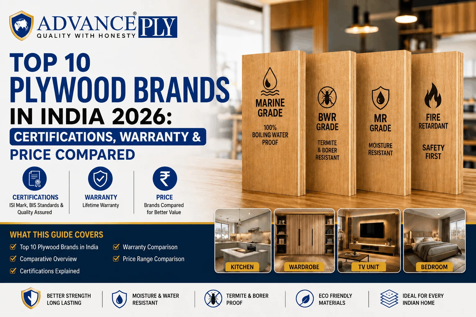 Top 10 Plywood Brands in India 2026: Certifications, Warranty & Price Compared Guide Explained by Advance Ply