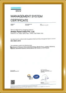 ISO 45001 : 2018 Certified