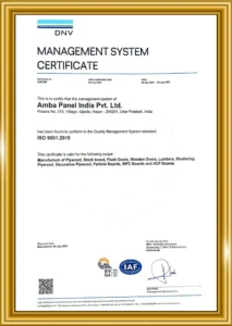 ISO 9001 : 2015 Certified