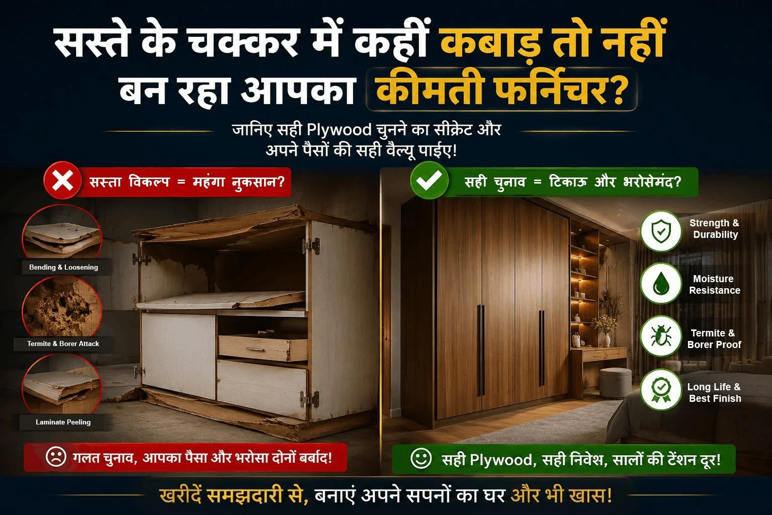 सस्ते के चक्कर में कहीं कबाड़ तो नहीं बन रहा आपका कीमती फनर्नीचर