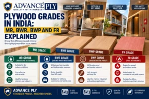 Plywood Grades in India: MR, BWR, BWP and FR Explained by Advance Ply